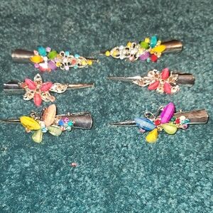 Colorful Rhinestone Hair Clips